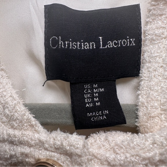 Christian Lacroix Boucle Tweed Crop Vest Sleeveless Jacket - Picture 3 of 17